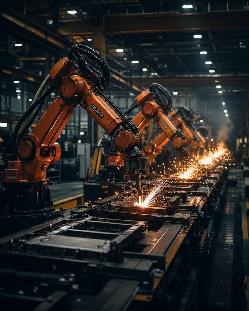 Bright advanced manufacturing robotic assembly line